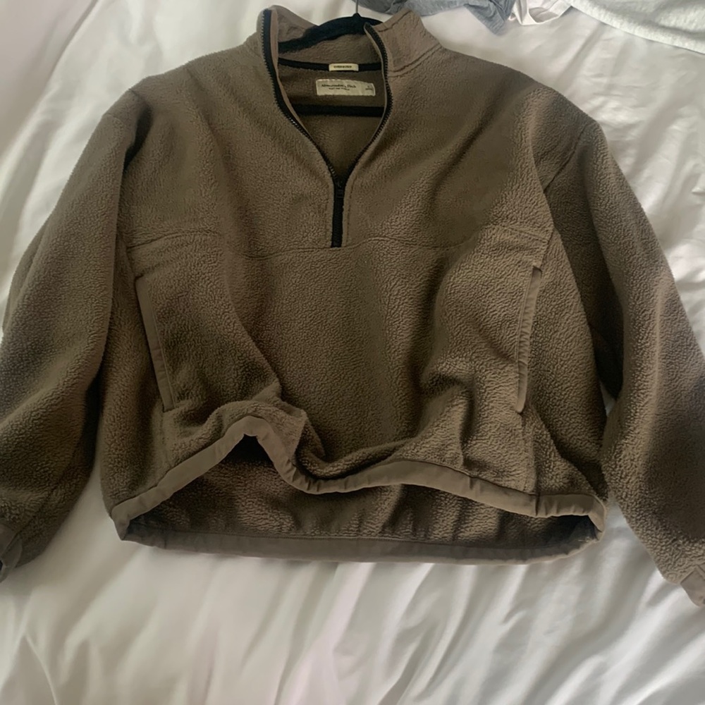 ABERCROMBIE men’s oversized half zip fleece